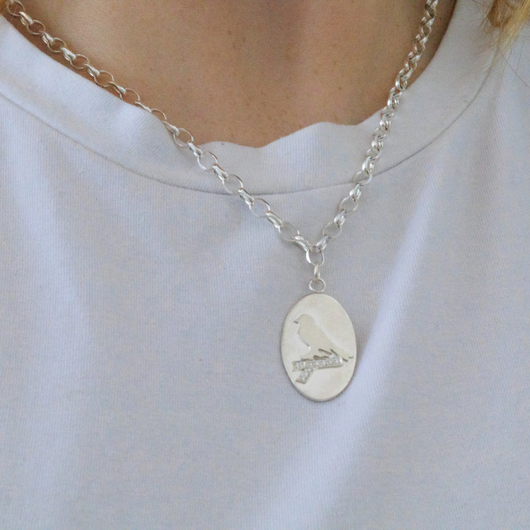 Goldfinch Medallion Necklace