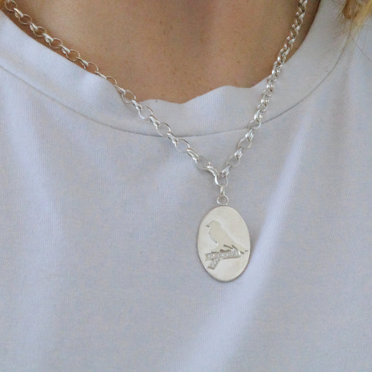 Goldfinch Medallion Necklace