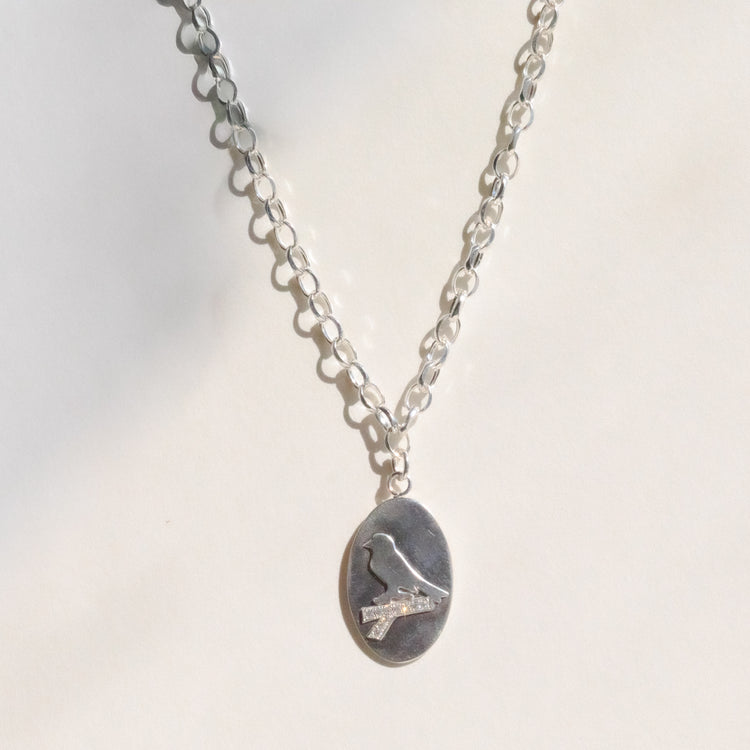 Goldfinch Medallion Necklace